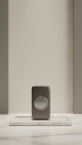 Brushed Metal Key Fob and Marble Tray Set