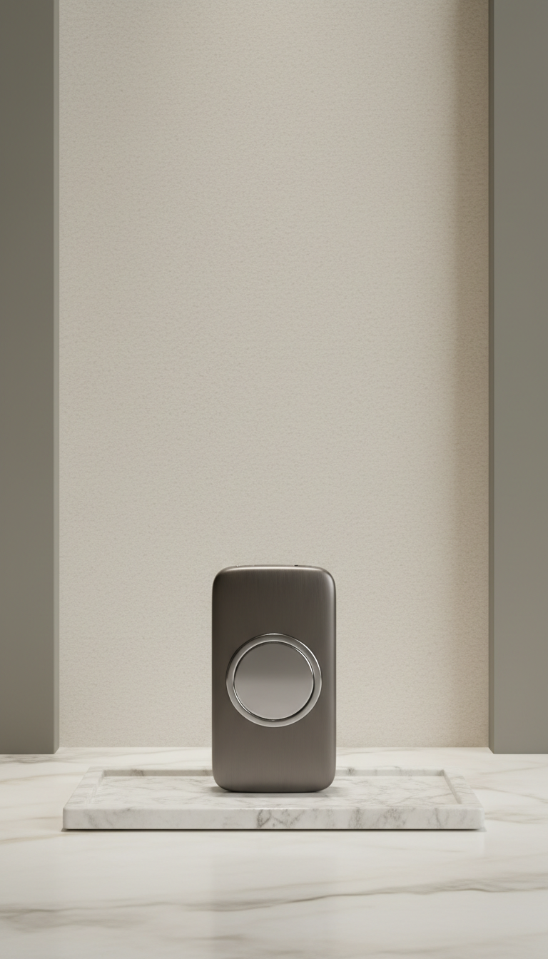 Brushed Metal Key Fob and Marble Tray Set